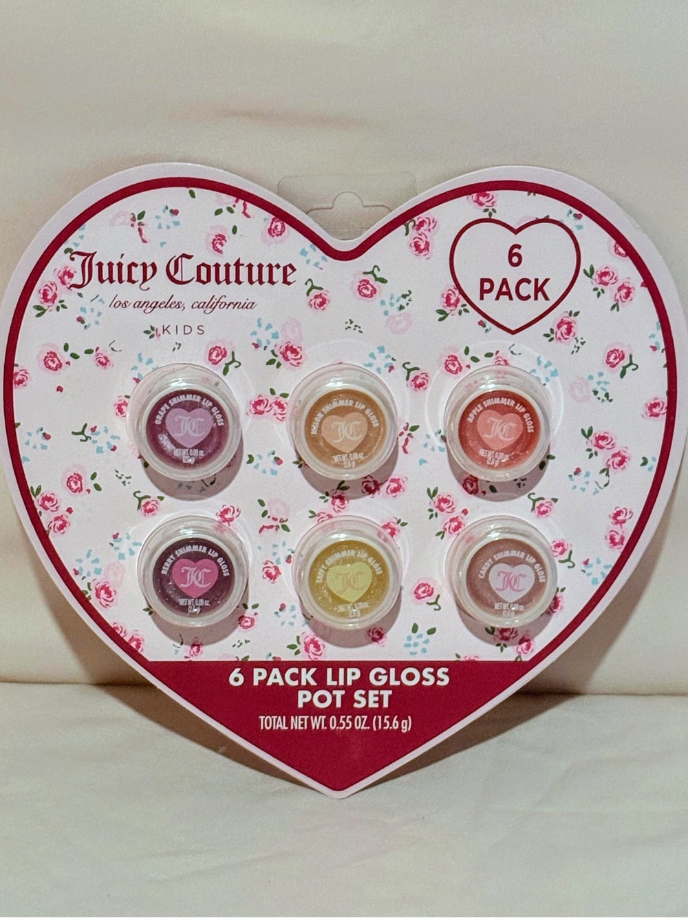 Juicy Couture Kids 6-Pack Pastel Lip Gloss Pot Set